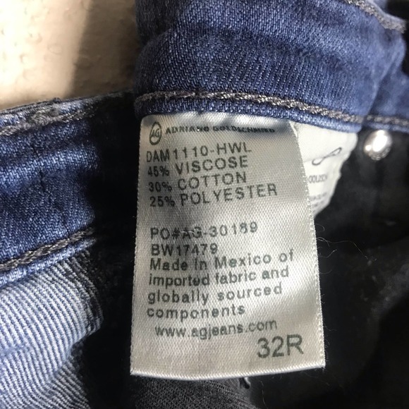 AG Adriano Goldschmied "The Stilt" Jeans Cigarette Leg Dark Wash Blue Size 32R - Picture 15 of 15